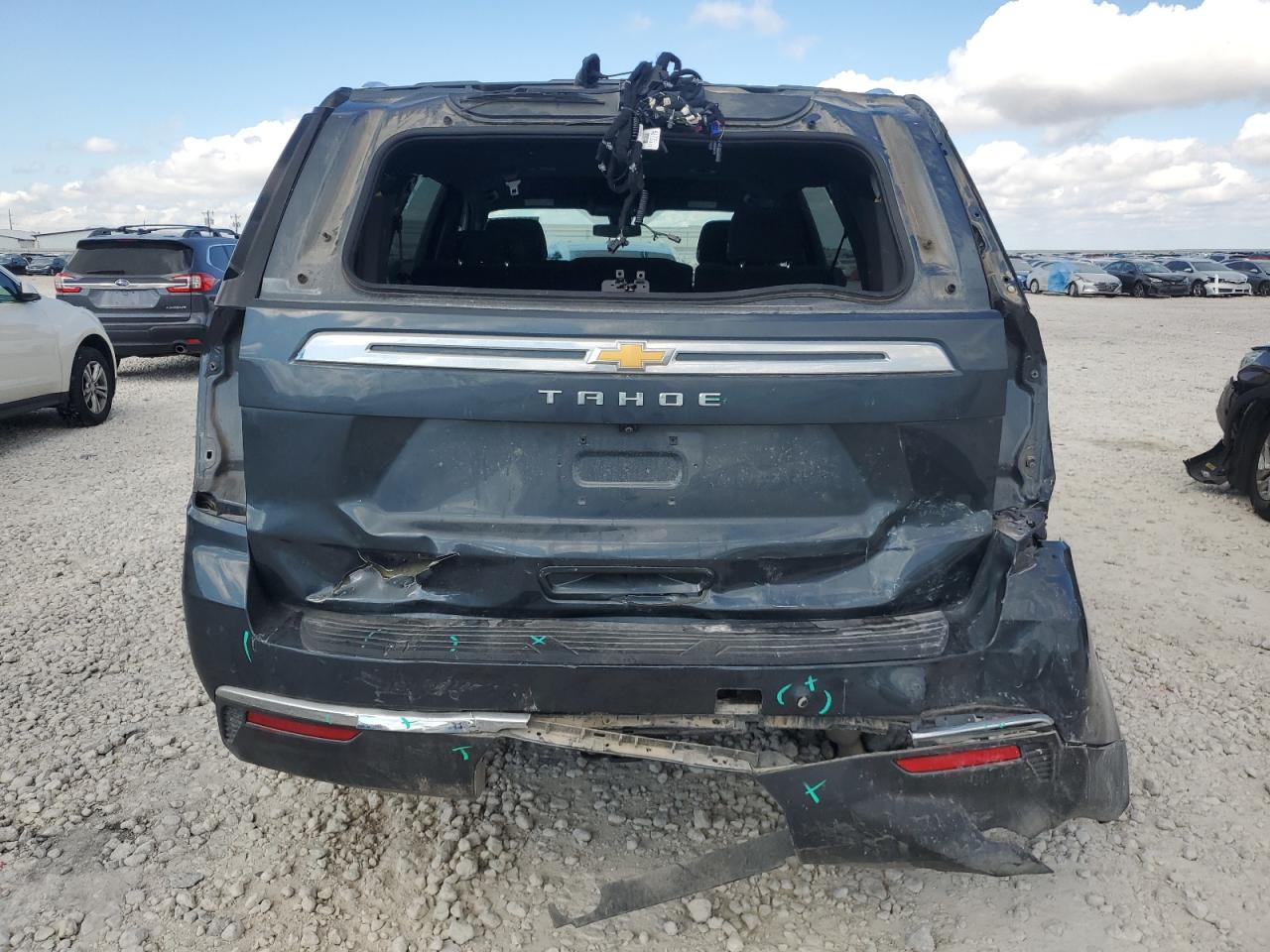 2021 Chevrolet Tahoe VIN 1GNSCMED7MR413335 Copart auction photo, all over damage thumbnail 6