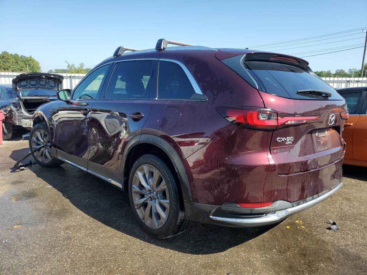 2024 Mazda CX-90 VIN JM3KKEHD5R1102187 Copart auction photo, front end damage thumbnail 2