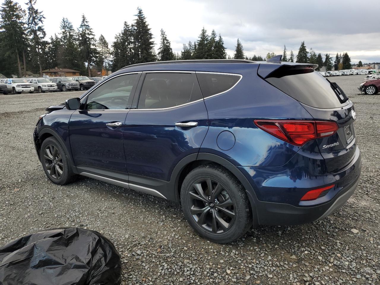 2018 Hyundai Santa Fe VIN 5XYZWDLA7JG548428 Copart auction photo, front end damage thumbnail 2