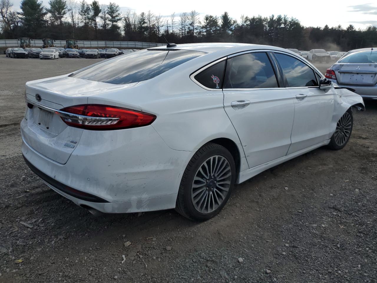 2018 Ford Fusion VIN 3FA6P0HD0JR148198 Copart auction photo, front end / side damage thumbnail 3