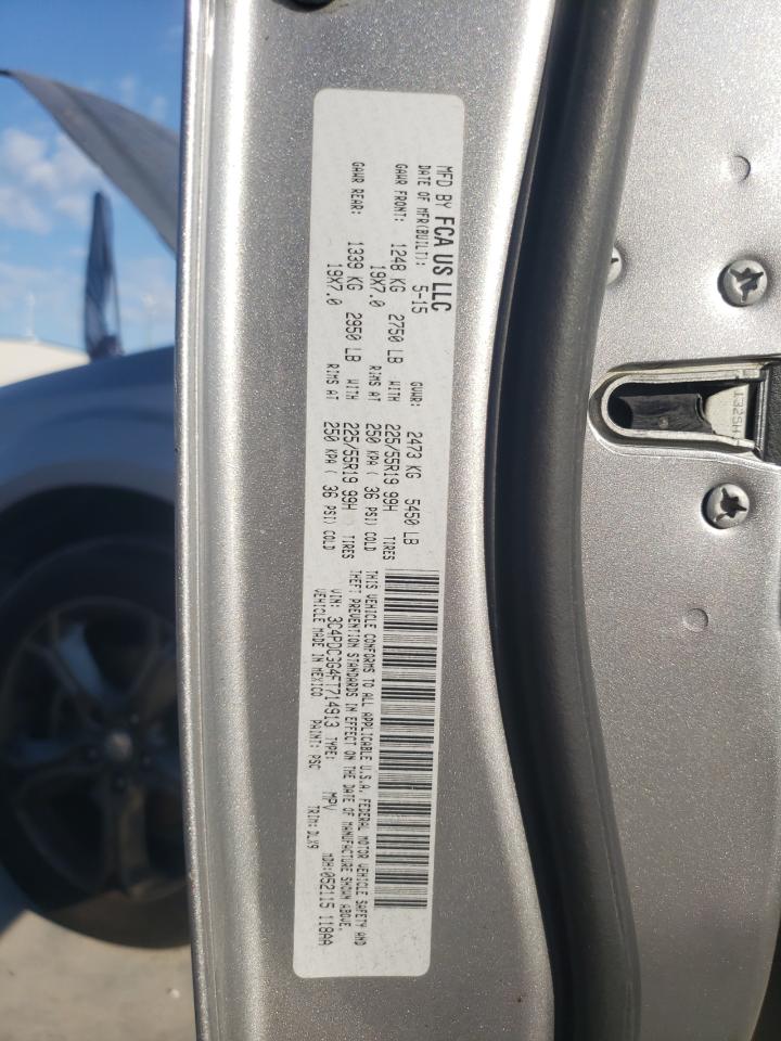 2015 Dodge Journey VIN 3C4PDCGG4FT714913 Copart auction photo, front end / side damage thumbnail 13