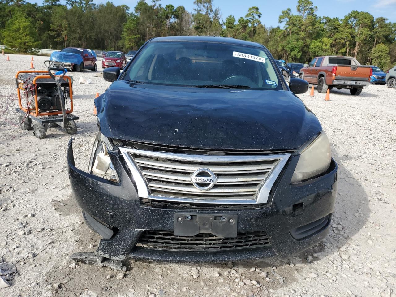 2013 Nissan Sentra VIN 1N4AB7AP7DN908835 Copart auction photo, front end / side damage thumbnail 5
