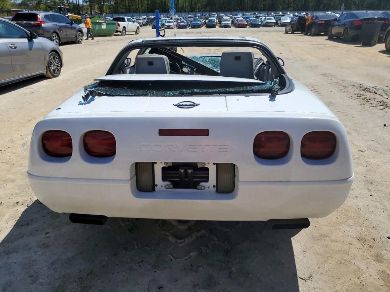 1992 Chevrolet Corvette VIN 1G1YY23P6N5110277 Copart auction photo, top/roof / front end damage thumbnail 6