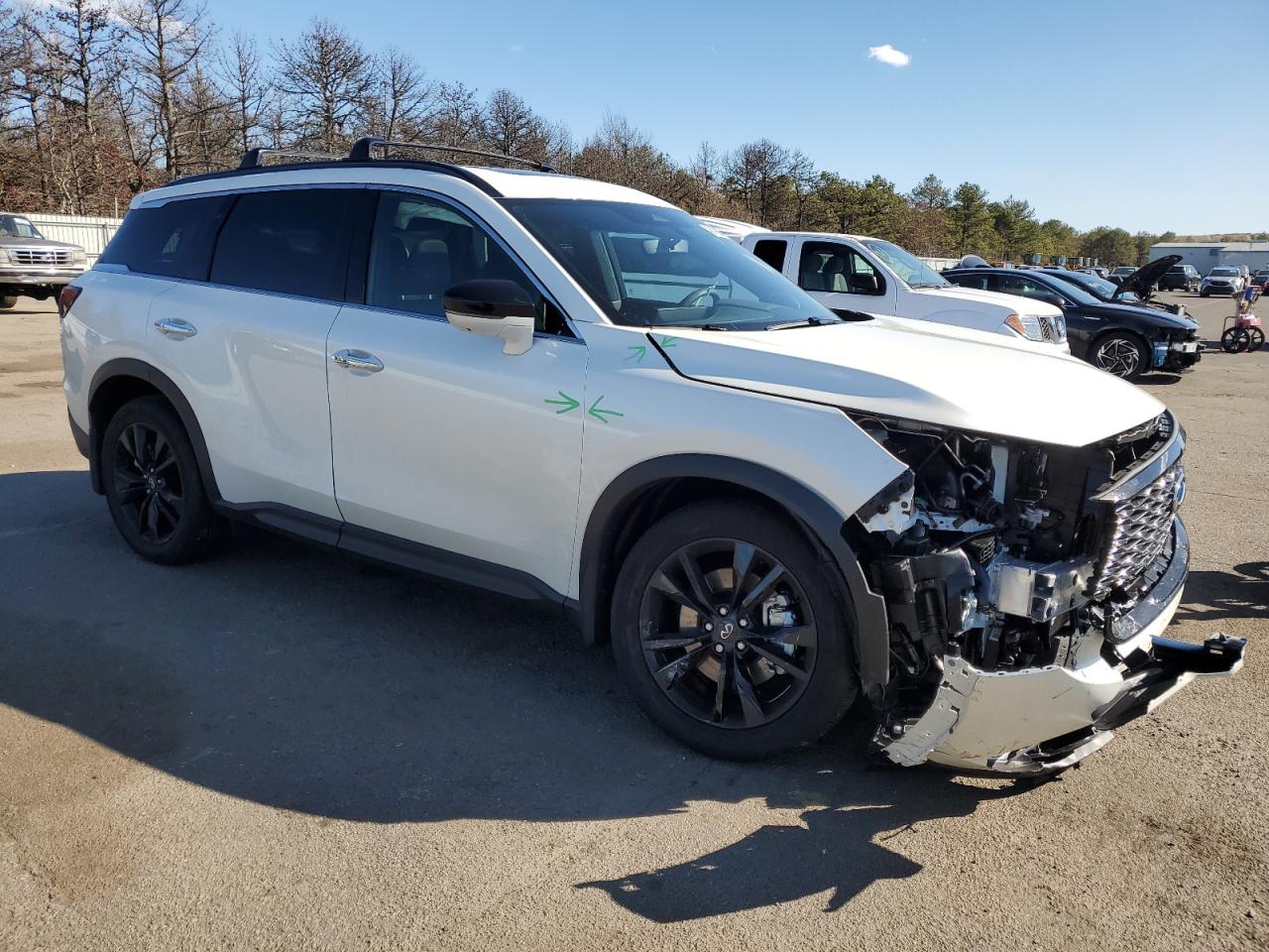 2025 Infiniti QX60 VIN 5N1AL1FS5SC338274 Copart auction photo, front end / undercarriage damage thumbnail 4