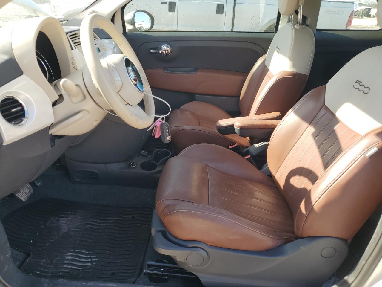 2015 Fiat 500 VIN 3C3CFFER0FT562101 Copart auction photo, front end / side damage thumbnail 7