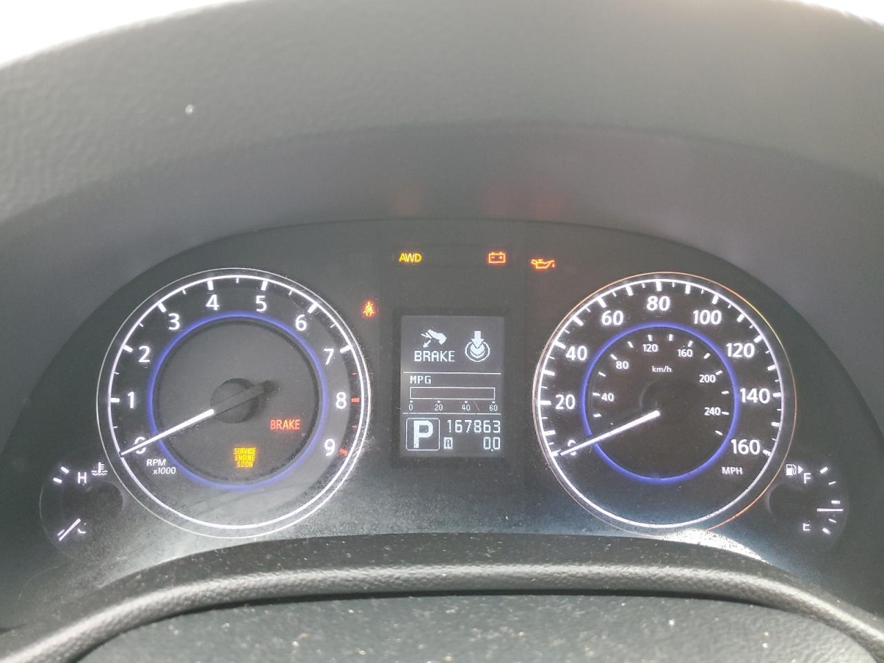 2013 Infiniti G VIN JN1CV6AR2DM758177 Copart auction photo, mechanical damage thumbnail 9