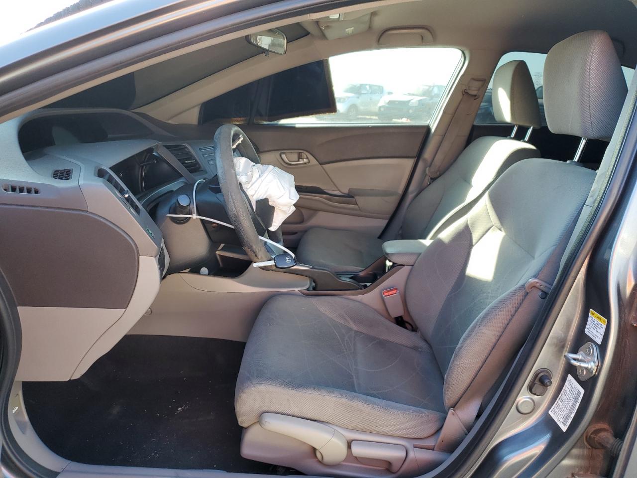 2012 Honda Civic VIN JHMFB2F52CS005372 Copart auction photo, front end damage thumbnail 7