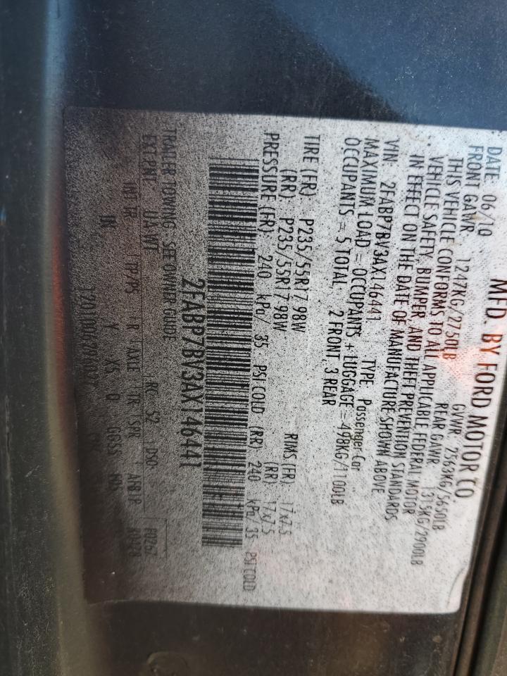 2010 Ford Crown Victoria VIN 2FABP7BV3AX146441 Copart auction photo, side / minor dent/scratches damage thumbnail 12