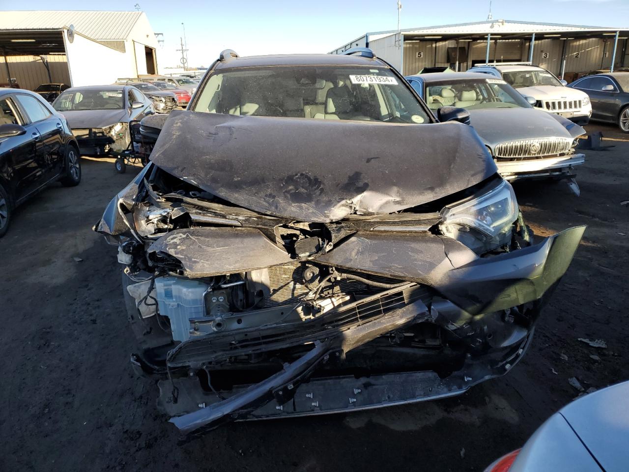 2017 Toyota RAV 4 VIN 2T3DFREV1HW605001 Copart auction photo, front end damage thumbnail 5