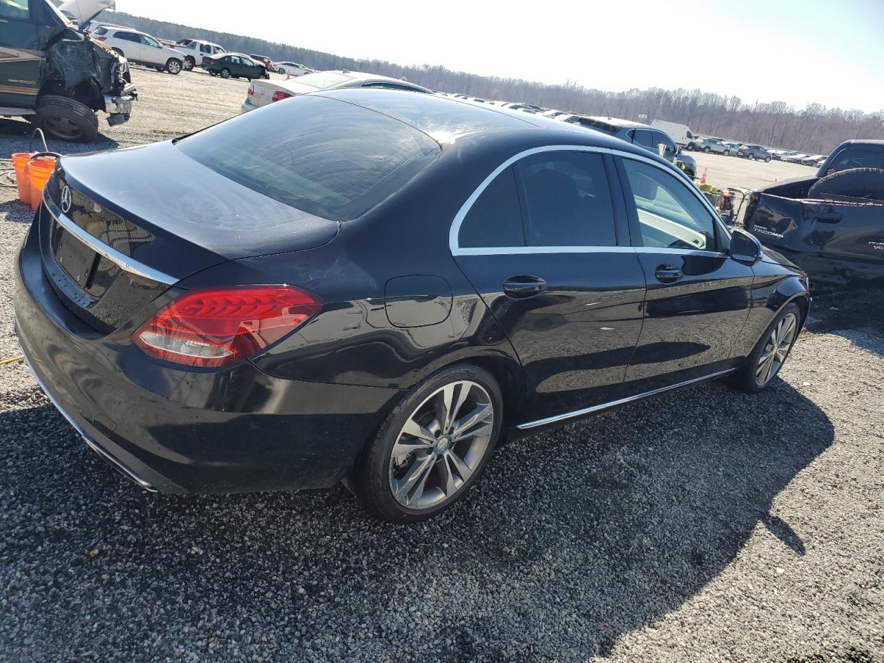 2016 Mercedes-Benz C-klasse VIN WDDWF4JB0GR154820 Copart auction photo, front end / side damage thumbnail 3
