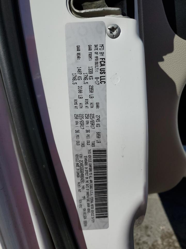 2017 Dodge Caravan VIN 2C4RDGBG6HR864261 Copart auction photo, rear end damage thumbnail 13