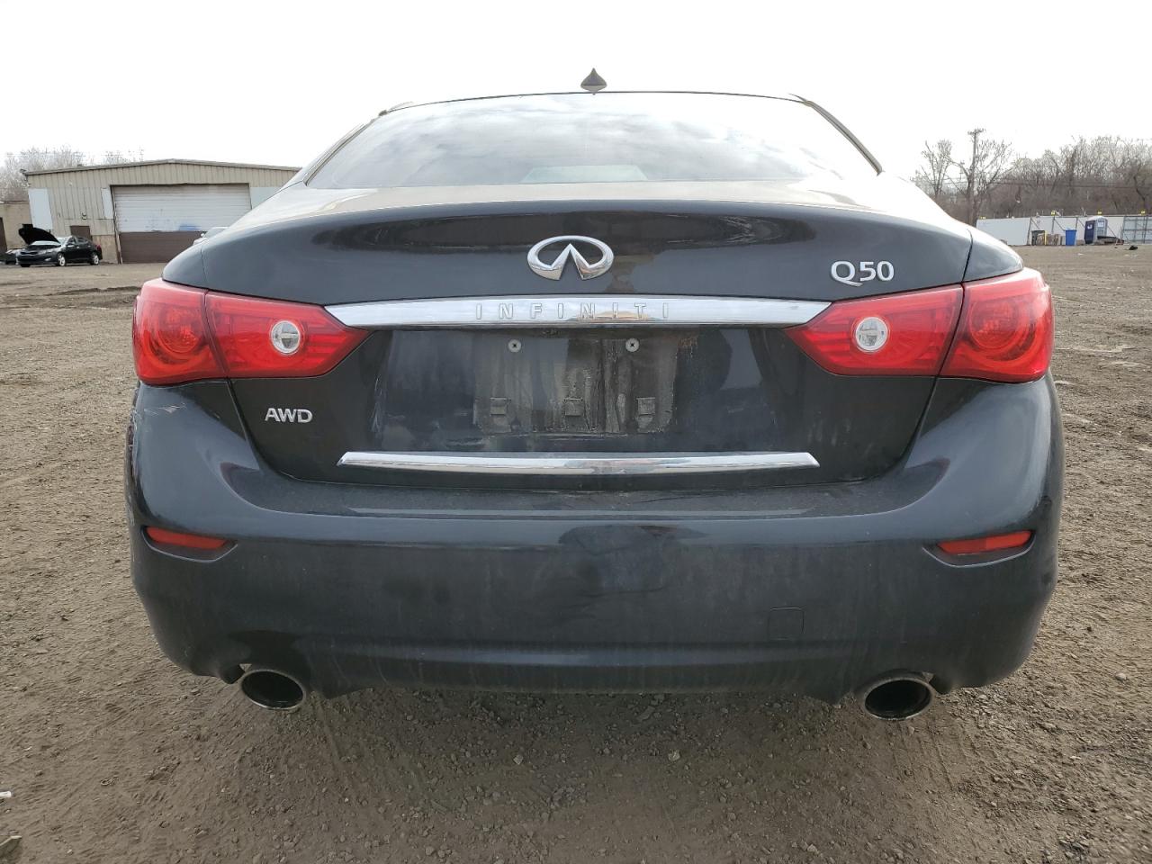 2015 Infiniti Q50 VIN JN1BV7AR7FM418611 Copart auction photo, side / rear end damage thumbnail 6