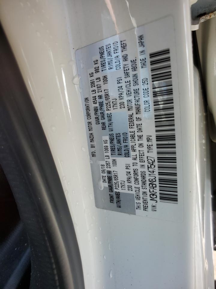 2018 Mazda CX-5 VIN JM3KFABM8J1475427 Copart auction photo, all over / rollover damage thumbnail 12