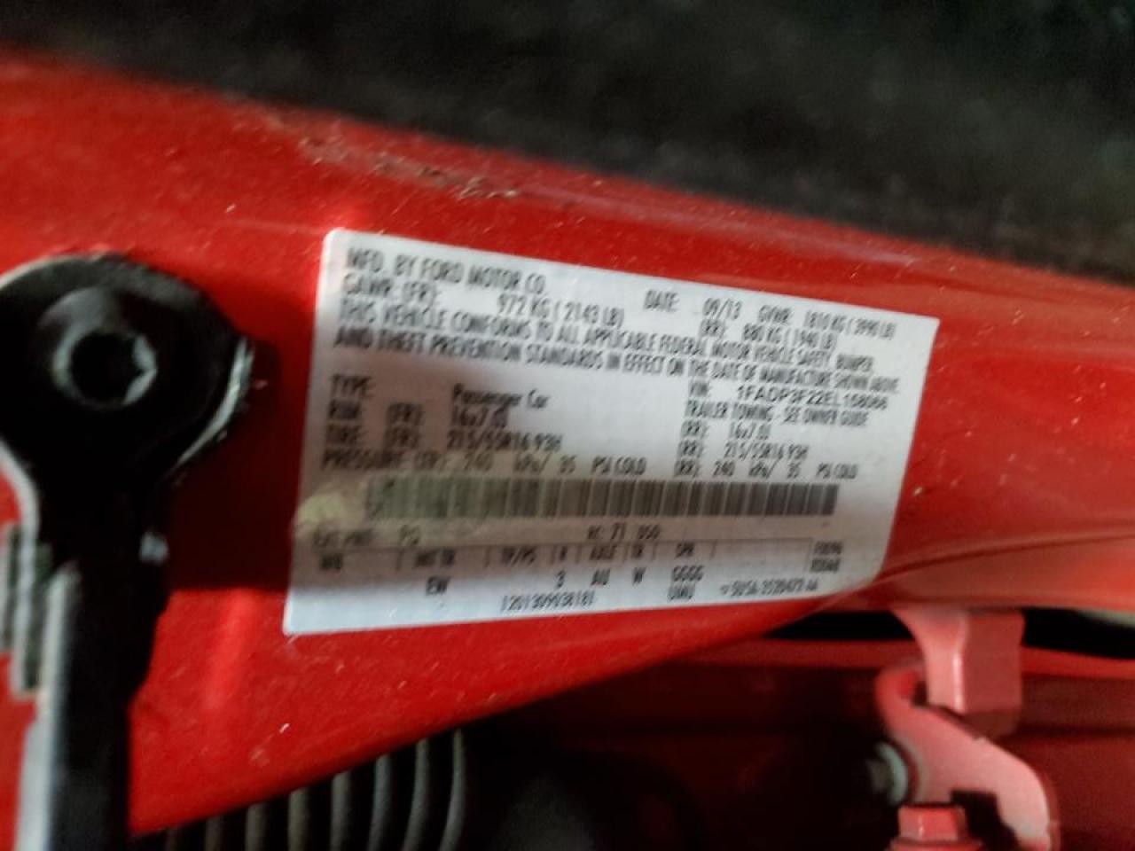 2014 Ford Focus VIN 1FADP3F22EL158066 Copart auction photo, mechanical / minor dent/scratches damage thumbnail 12