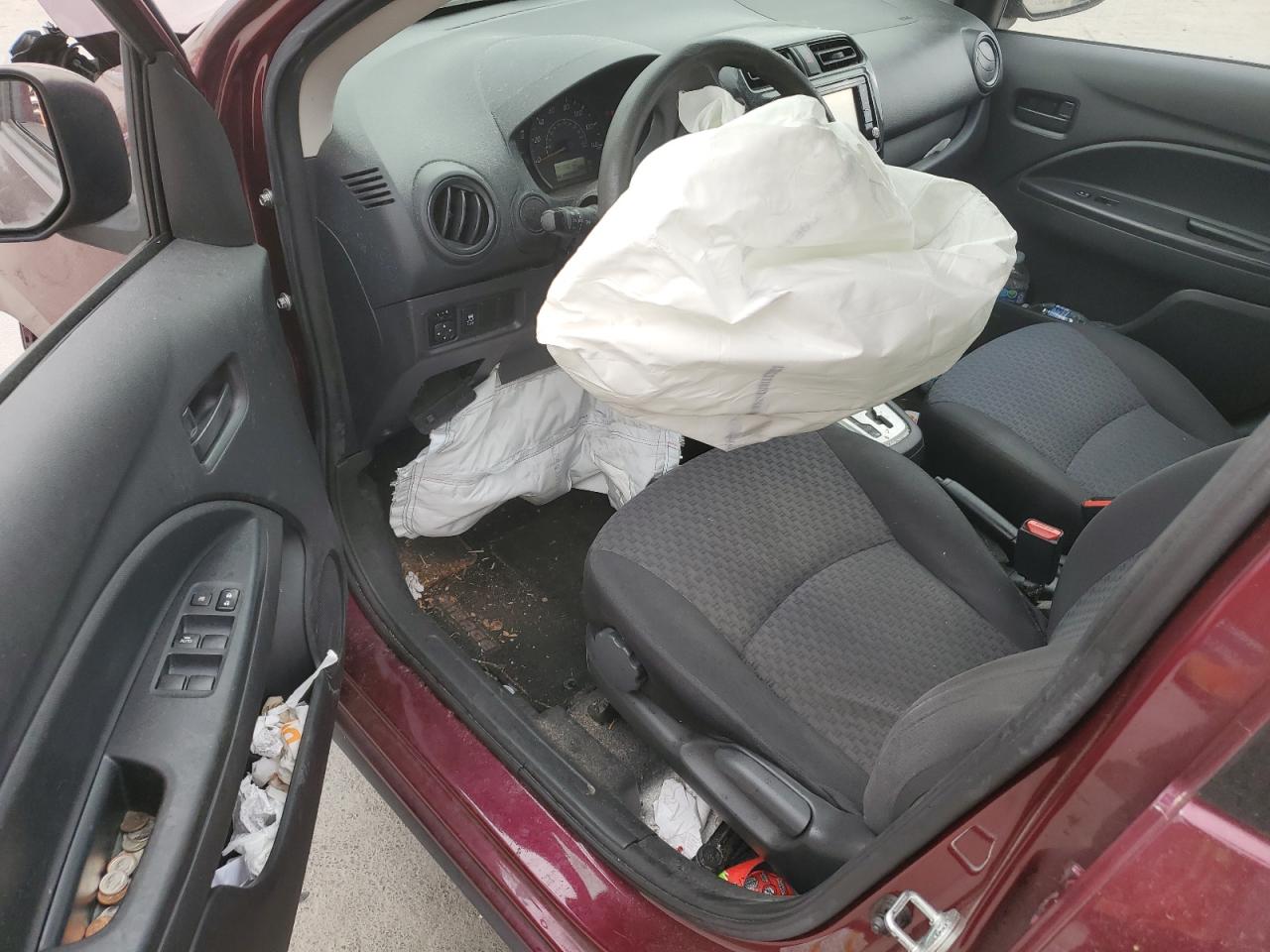 2019 Mitsubishi Mirage VIN ML32A3HJ3KH010615 Copart auction photo, front end / side damage thumbnail 8