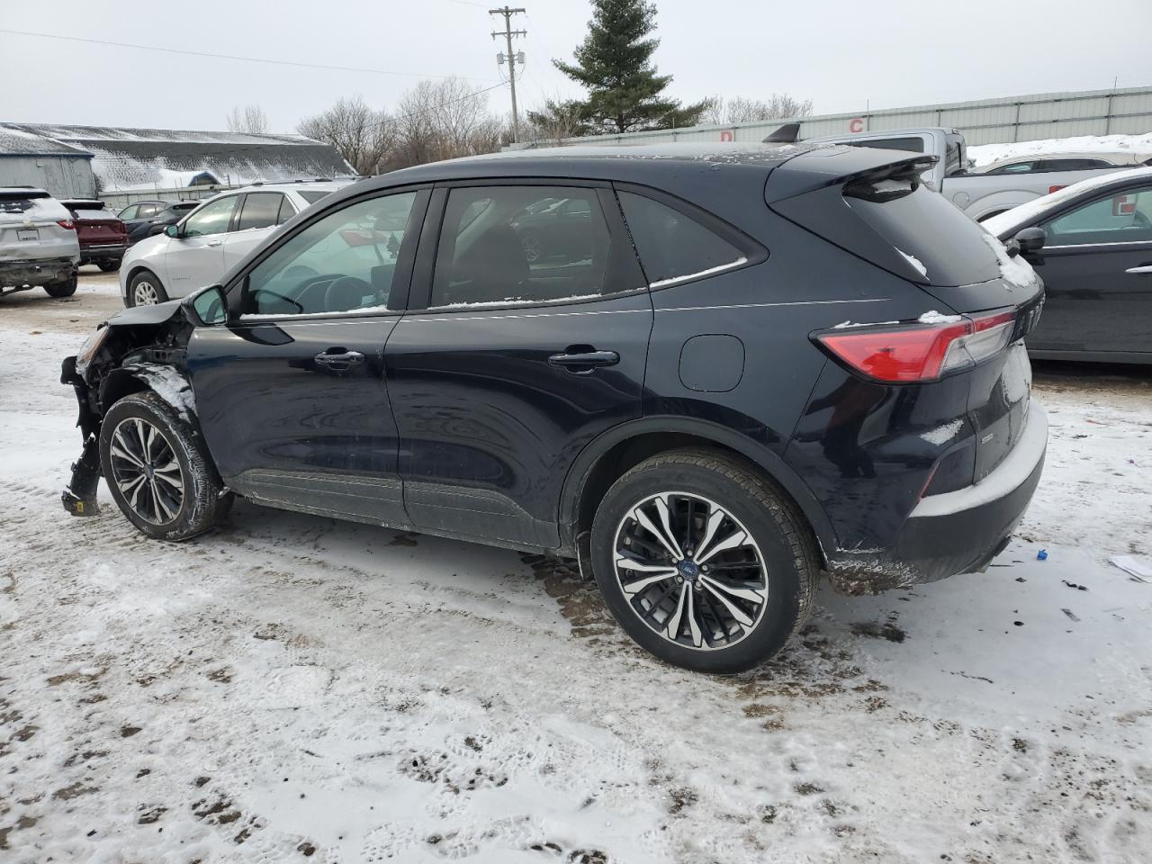 2021 Ford Escape VIN 1FMCU9G6XMUB09690 Copart auction photo, side / front end damage thumbnail 2