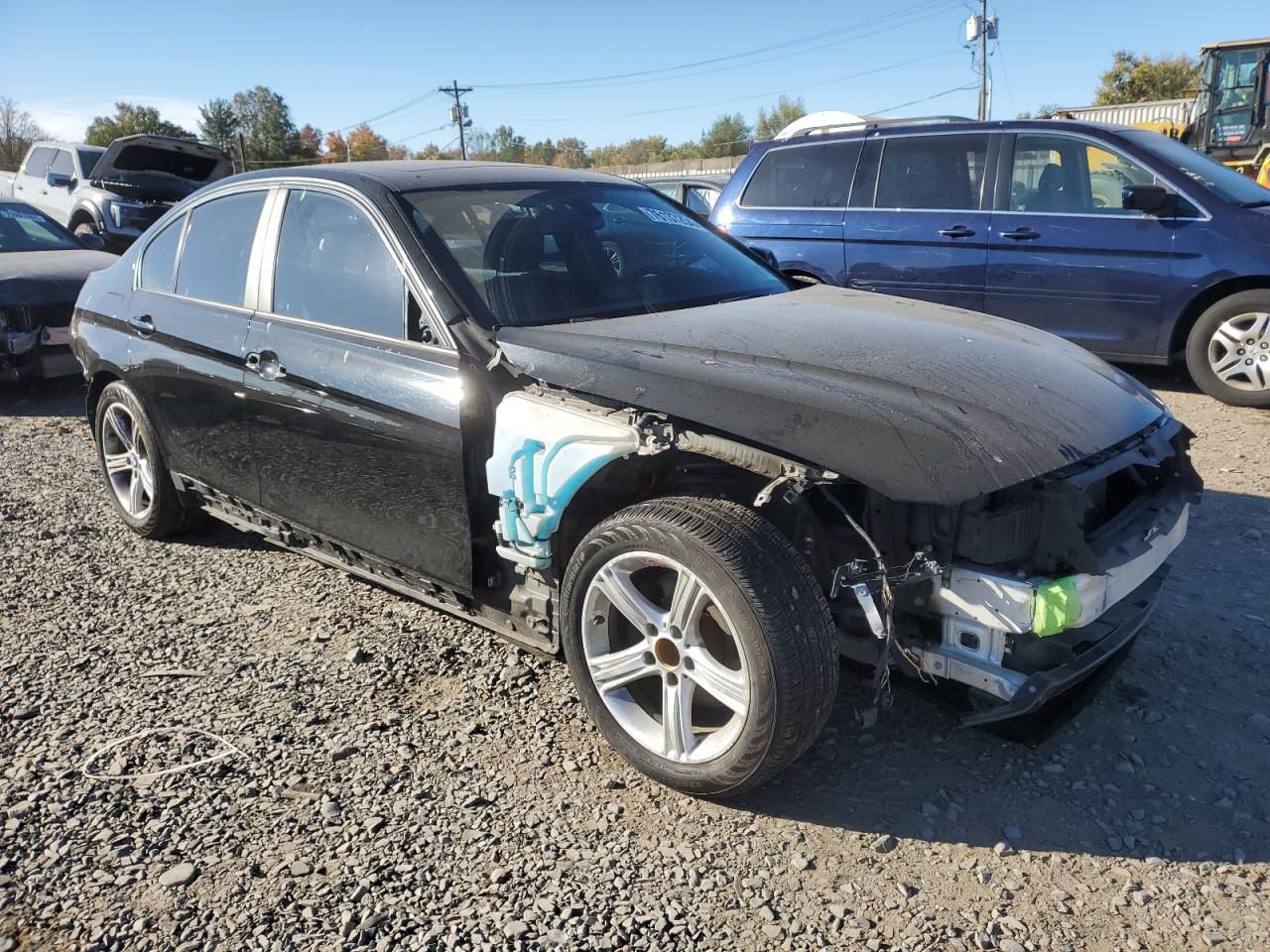 2014 BMW 3er VIN WBA3C3G55ENR25761 Copart auction photo, front end / rear end damage thumbnail 4