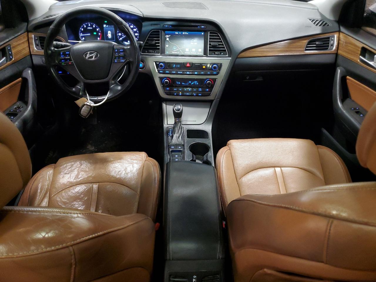 2015 Hyundai Sonata VIN 5NPE34AF4FH014390 Copart auction photo, front end damage thumbnail 8