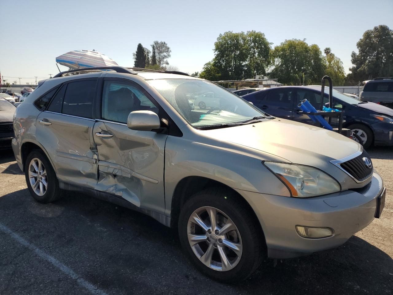 2008 Lexus RX VIN 2T2GK31UX8C047366 Copart auction photo, side damage thumbnail 4