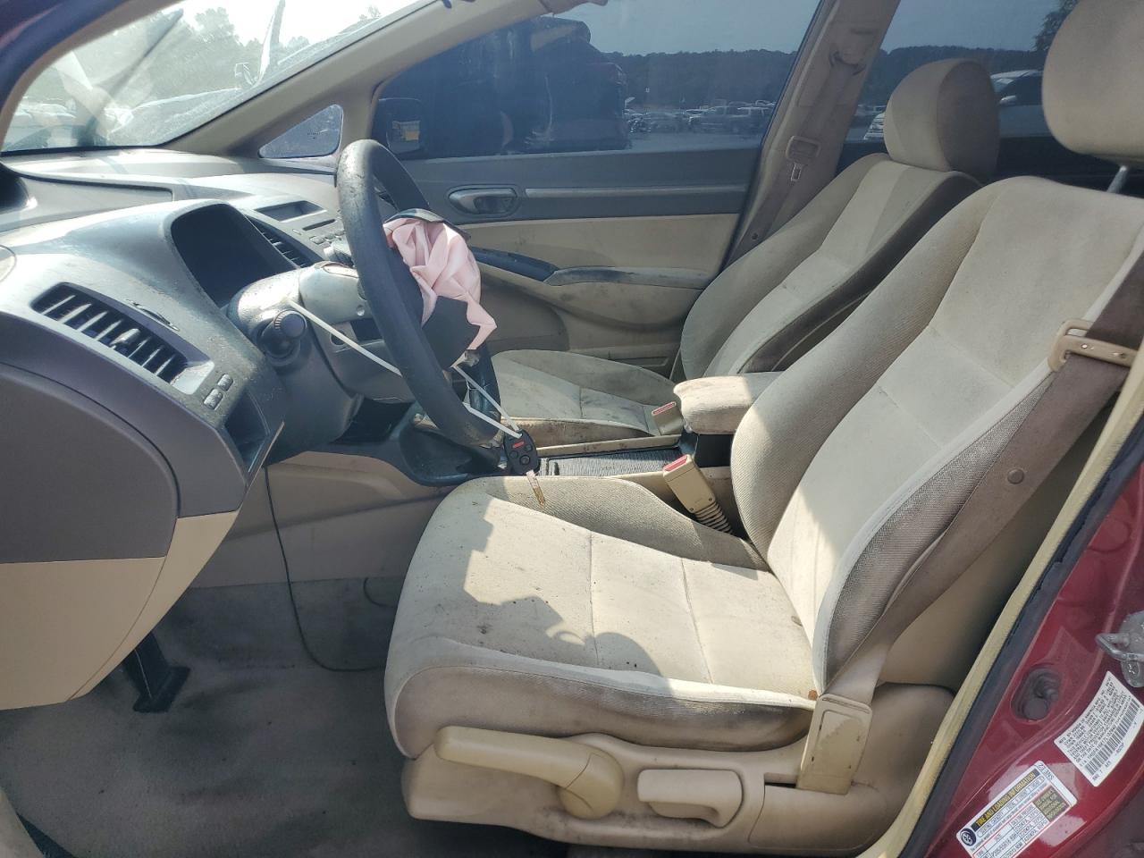 2007 Honda Civic VIN 1HGFA16817L102640 Copart auction photo, front end / side damage thumbnail 7