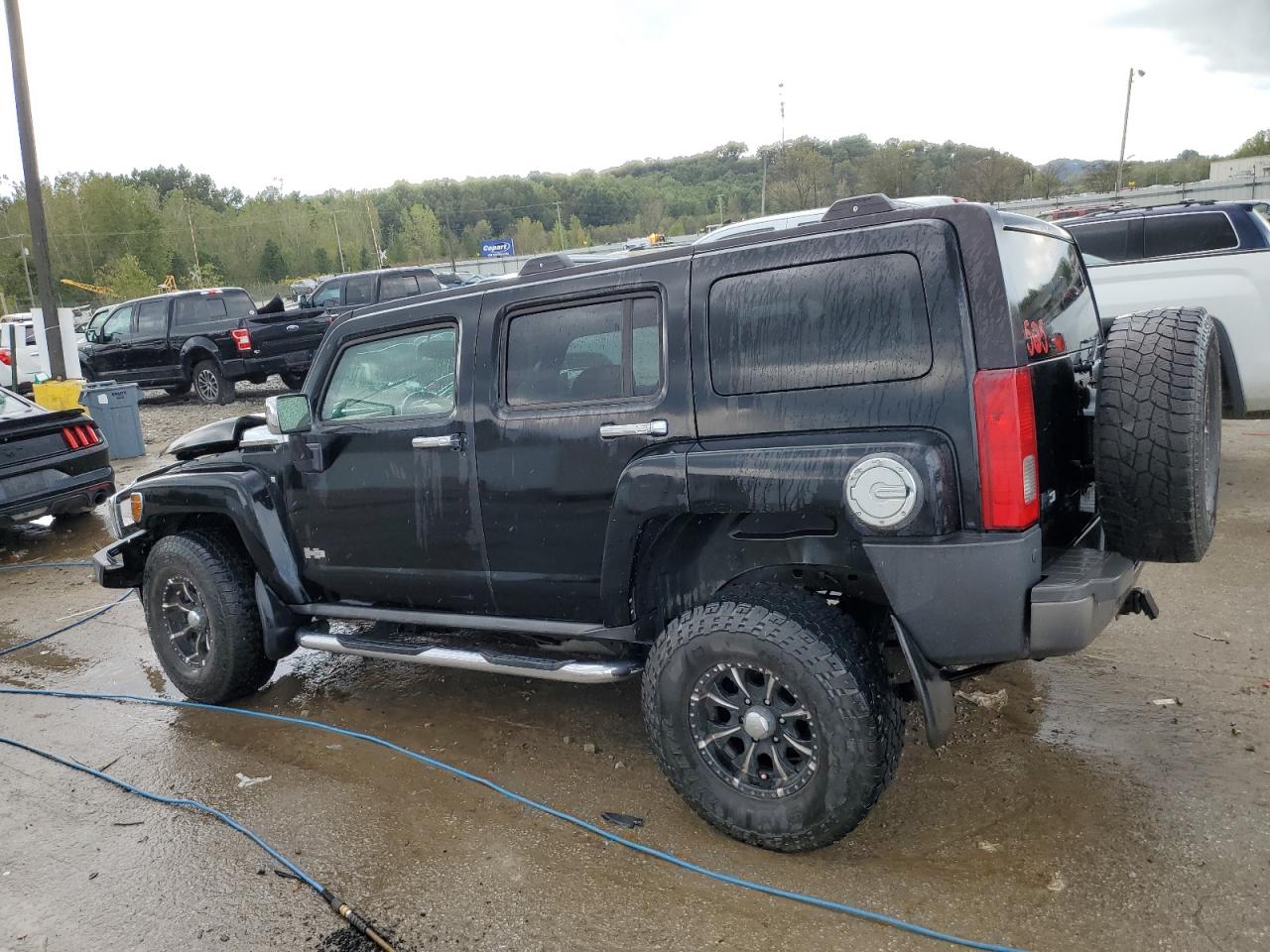 2007 Hummer H3 VIN 5GTDN13E078120322 Copart auction photo, front end / side damage thumbnail 2