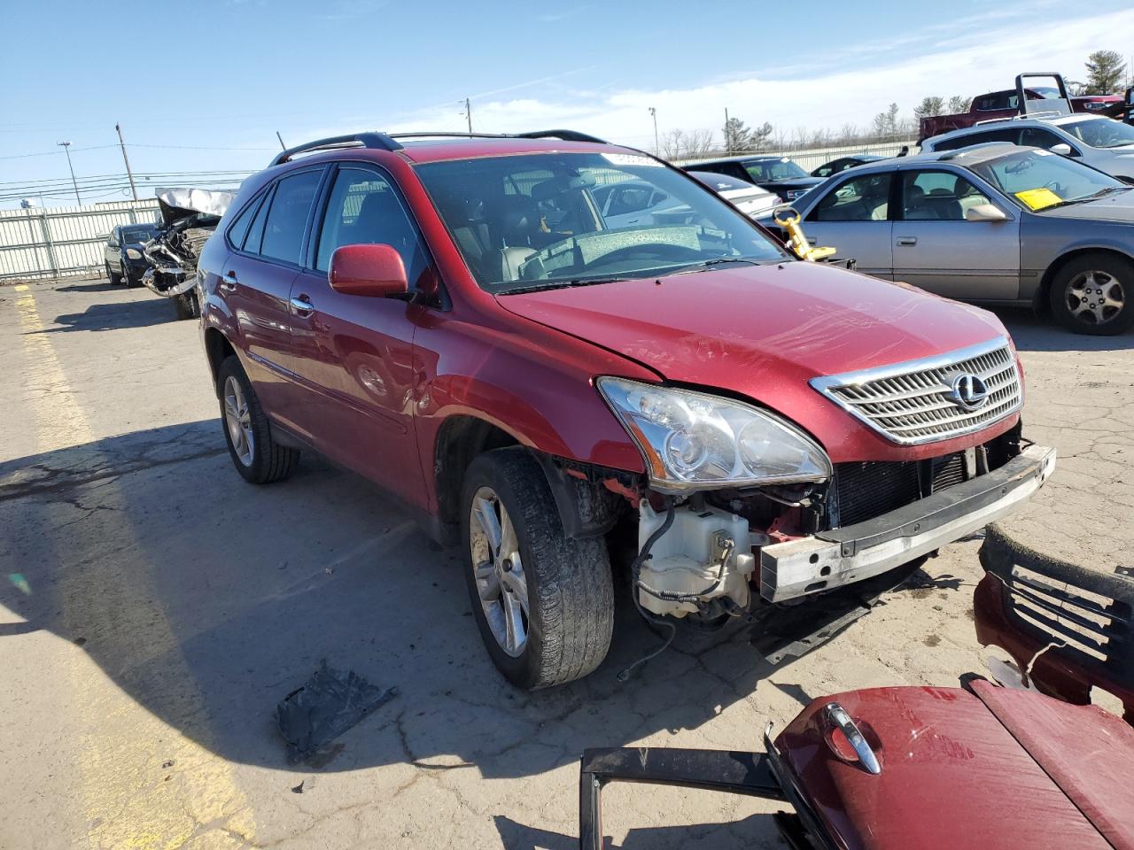 2008 Lexus RX VIN JTJHW31U082071250 Copart auction photo, side / front end damage thumbnail 4