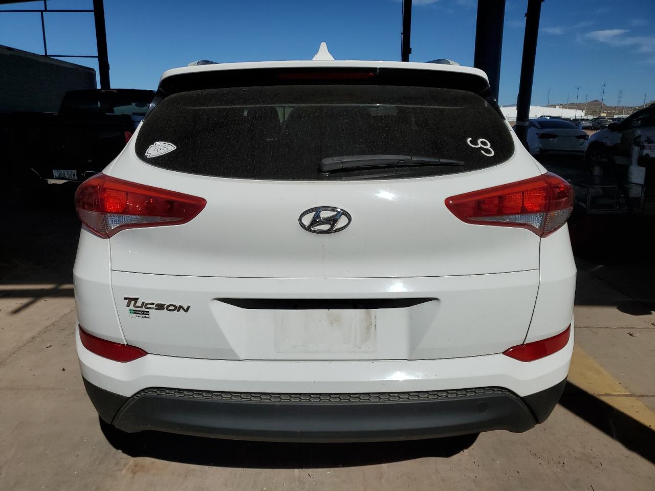 2018 Hyundai Tucson VIN KM8J33A49JU606370 Copart auction photo, front end / side damage thumbnail 6
