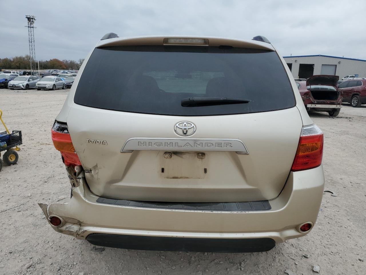 2009 Toyota Highlander VIN JTEDA41A992001173 Copart auction photo, rear end / hail damage thumbnail 6