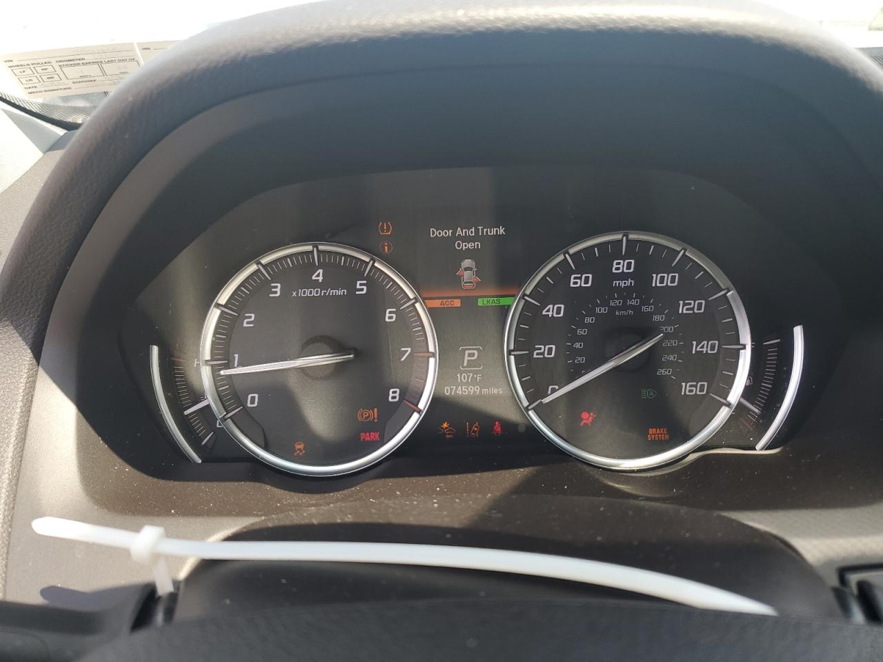 2018 Acura TLX VIN 19UUB2F53JA011808 Copart auction photo, front end / rear end damage thumbnail 9