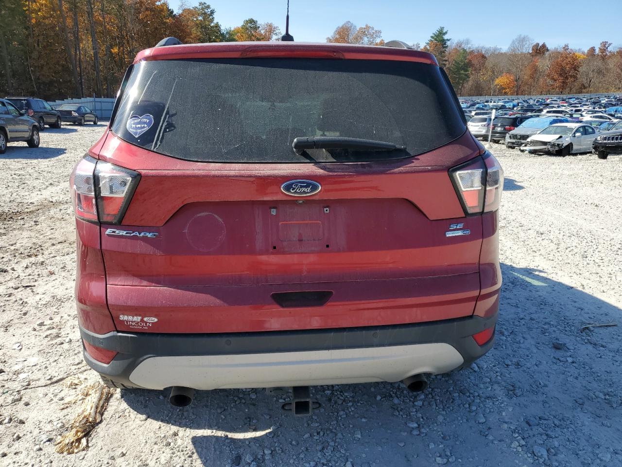 2017 Ford Escape VIN 1FMCU9G96HUD70847 Copart auction photo, front end / undercarriage damage thumbnail 6