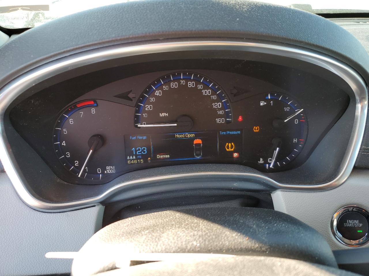 2013 Cadillac SRX VIN 3GYFNGE33DS567674 Copart auction photo, front end / side damage thumbnail 9