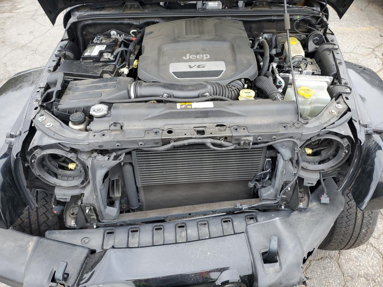 2014 Jeep Wrangler VIN 1C4BJWEG2EL305035 Copart auction photo, front end damage thumbnail 12