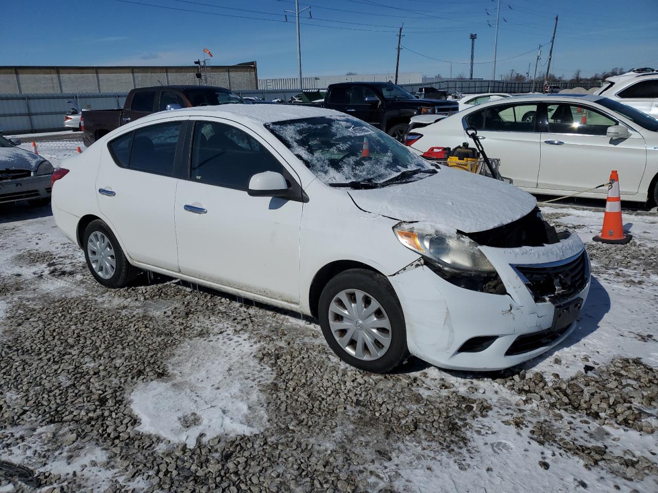 2012 Nissan Versa VIN 3N1CN7AP1CL925612 Copart auction photo, front end damage thumbnail 4