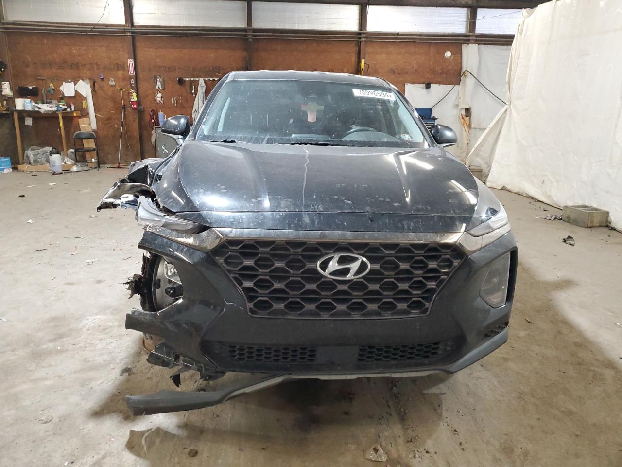 2019 Hyundai Santa Fe VIN 5NMS2CAD3KH027184 Copart auction photo, front end / side damage thumbnail 5