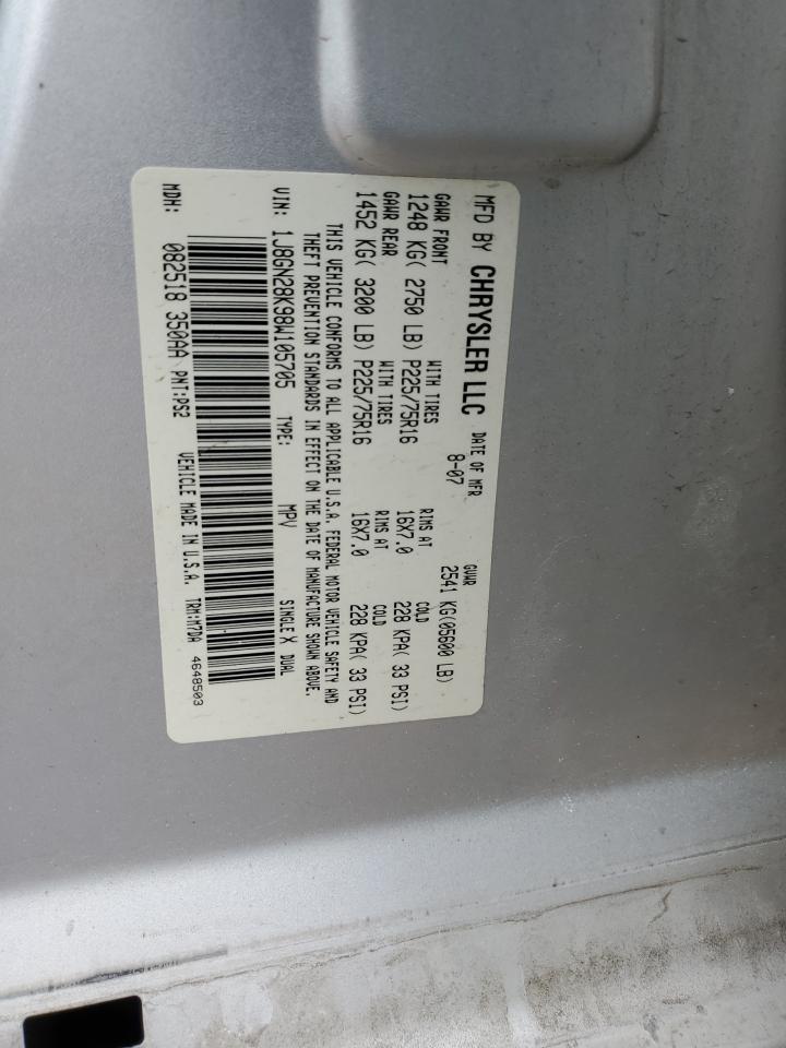 2008 Jeep Liberty (North America) VIN 1J8GN28K98W105705 Copart auction photo, rear end damage thumbnail 15