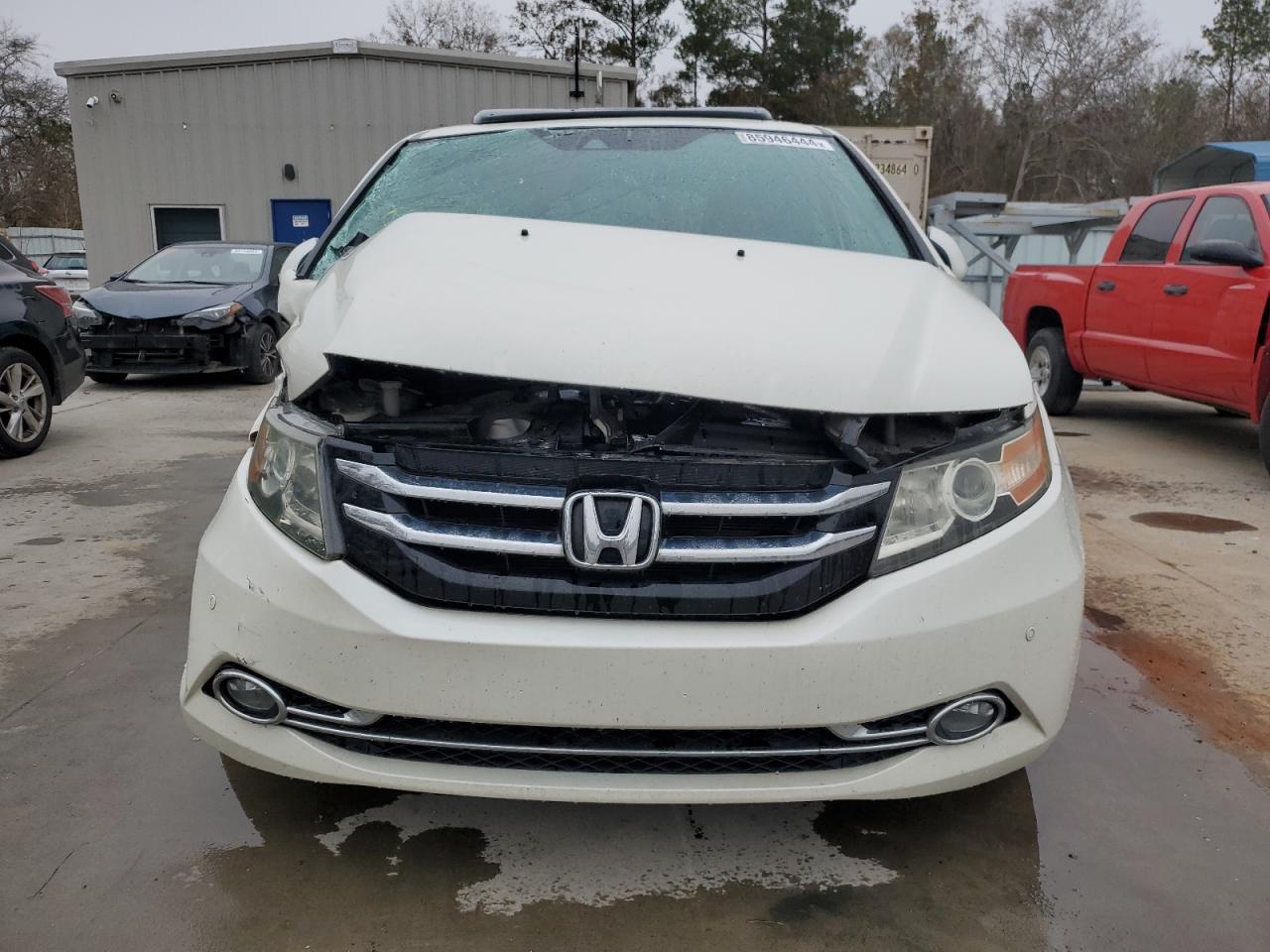 2015 Honda Odyssey VIN 5FNRL5H93FB029954 Copart auction photo, front end / undercarriage damage thumbnail 5