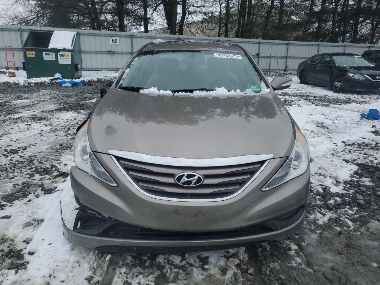 2014 Hyundai Sonata VIN 5NPEB4AC6EH925408 Copart auction photo, front end / side damage thumbnail 5