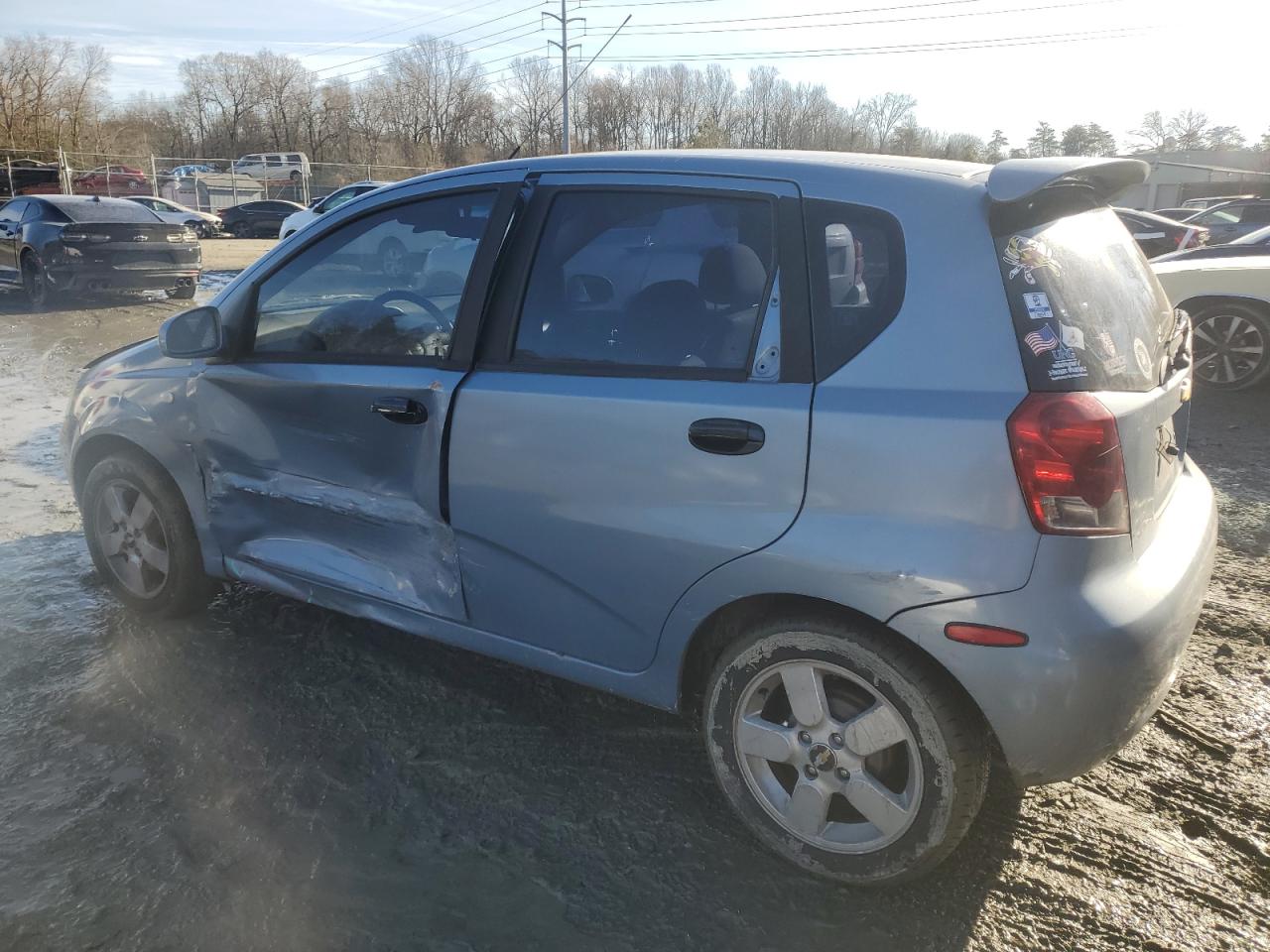 2008 Chevrolet Aveo VIN KL1TD66678B001668 Copart auction photo, side damage thumbnail 2