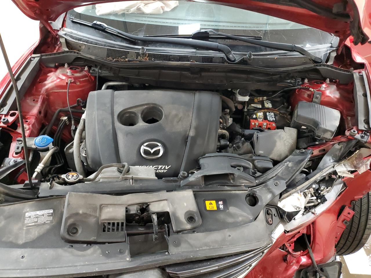 2016 Mazda CX-5 VIN JM3KE2BY0G0671100 Copart auction photo, front end / minor dent/scratches damage thumbnail 12