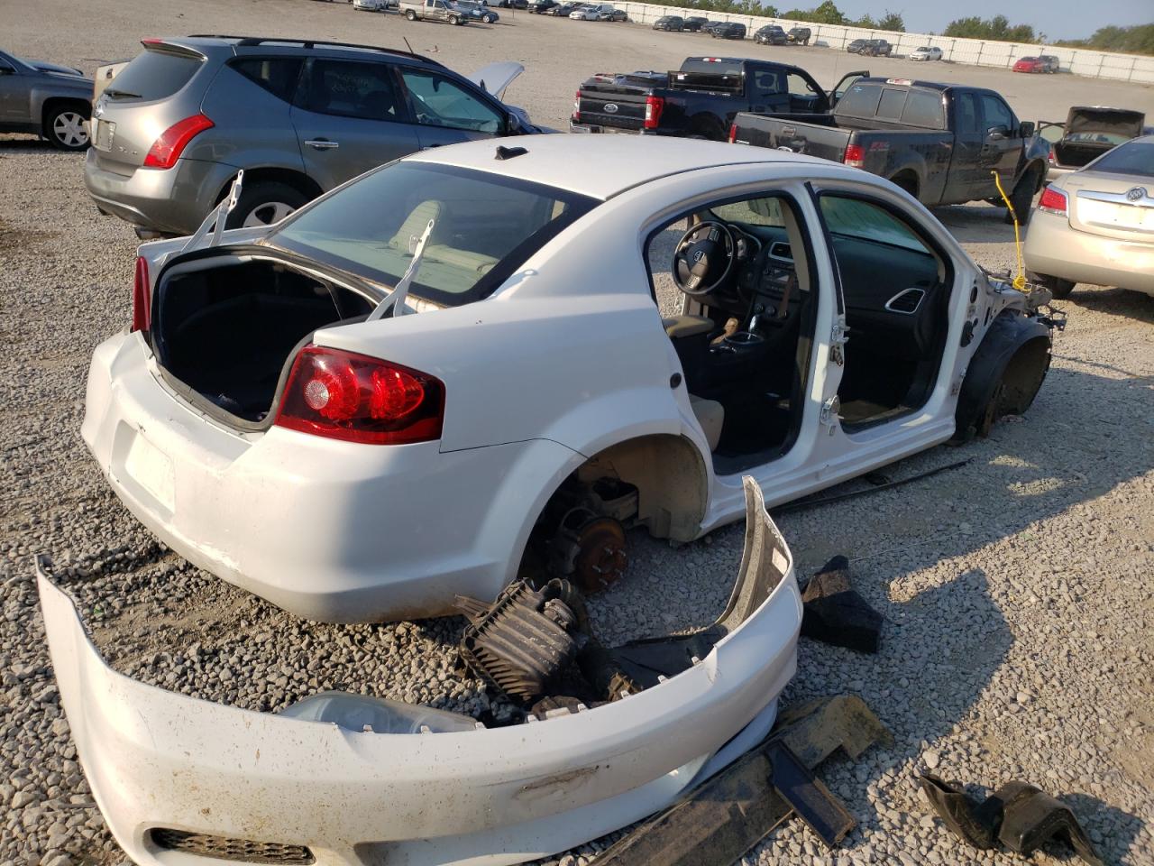2014 Dodge Avenger VIN 1C3CDZAB0EN223465 Copart auction photo, all over / stripped damage thumbnail 4