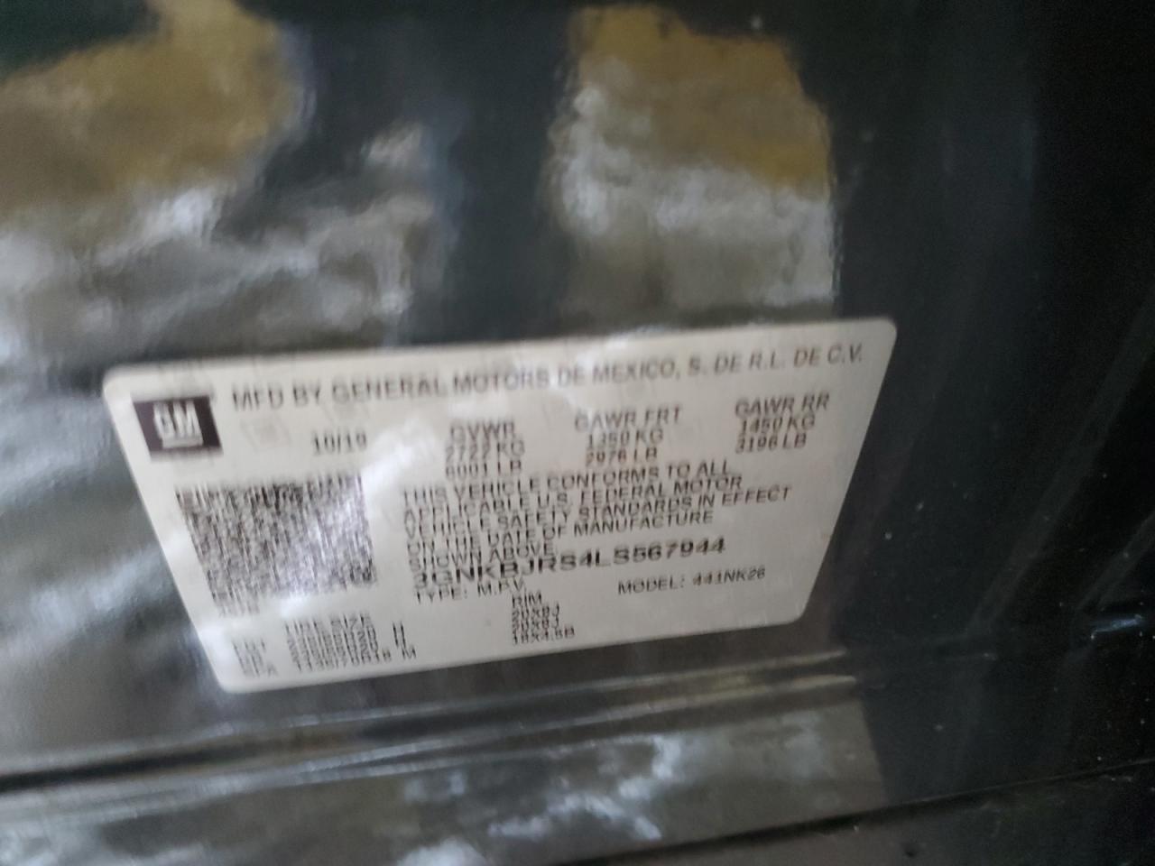 2020 Chevrolet Blazer VIN 3GNKBJRS4LS567944 Copart auction photo, all over / minor dent/scratches damage thumbnail 13