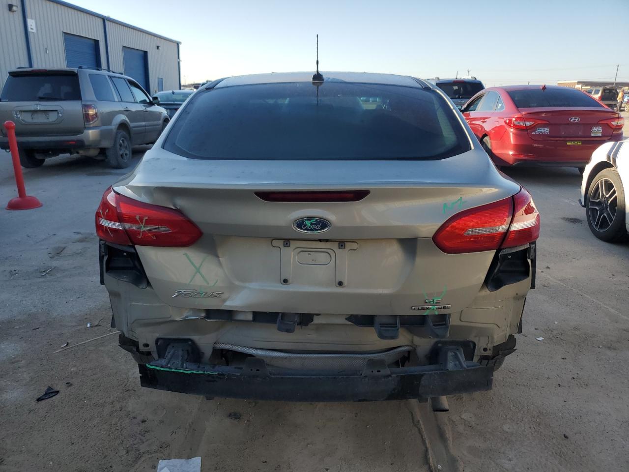 2015 Ford Focus VIN 1FADP3F29FL269019 Copart auction photo, rear end damage thumbnail 6