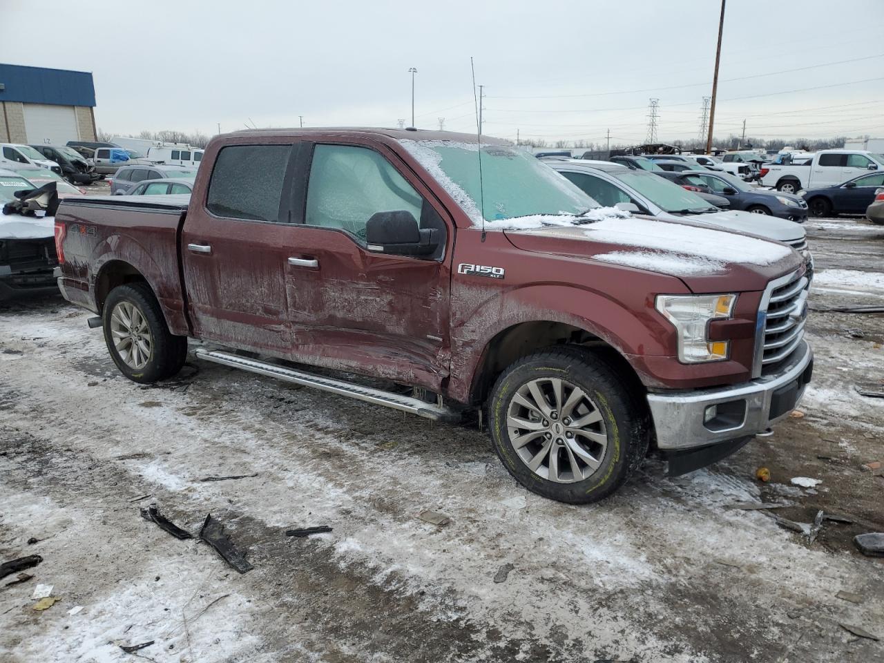 2017 Ford F-150 VIN 1FTEW1EP6HFC19697 Copart auction photo, side / front end damage thumbnail 4
