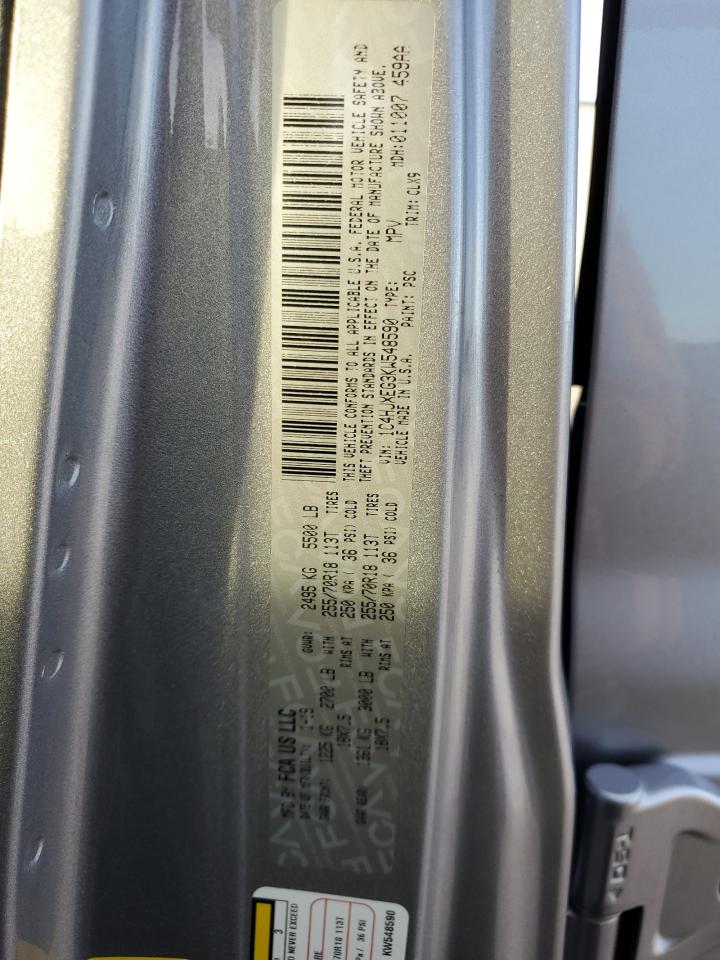 2019 Jeep Wrangler VIN 1C4HJXEG3KW548590 Copart auction photo, front end damage thumbnail 15