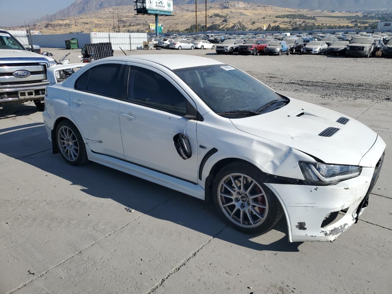 2015 Mitsubishi Lancer Evolution VIN JA32W8FV4FU024603 Copart auction photo, front end damage thumbnail 4
