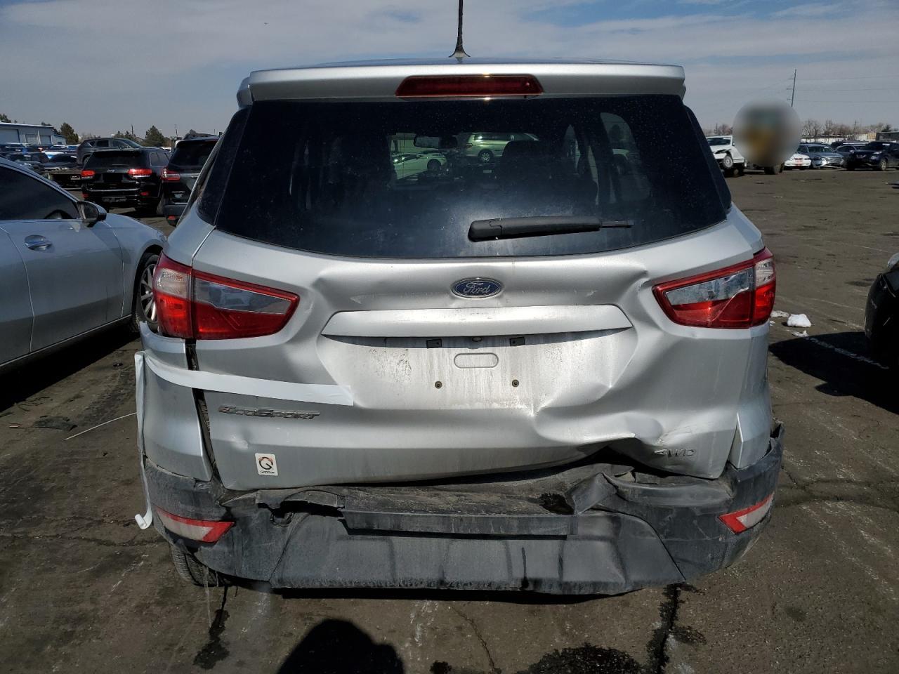 2020 Ford EcoSport VIN MAJ6S3FL5LC313898 Copart auction photo, rear end / hail damage thumbnail 6