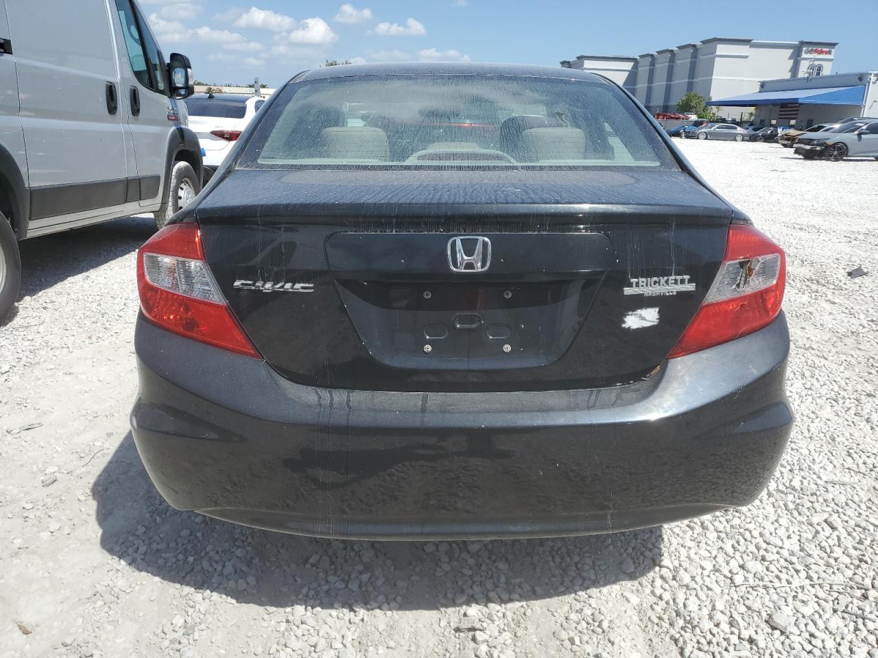 2012 Honda Civic VIN 19XFB2F85CE046996 Copart auction photo, front end / side damage thumbnail 6