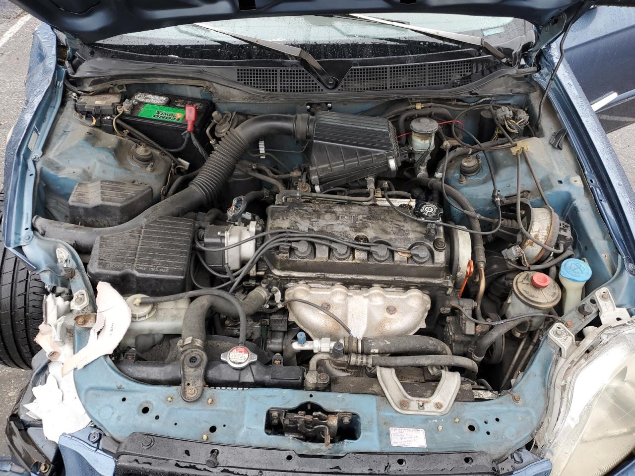 1997 Honda Civic VIN 2HGEJ667XVH537814 Copart auction photo, front end / side damage thumbnail 11