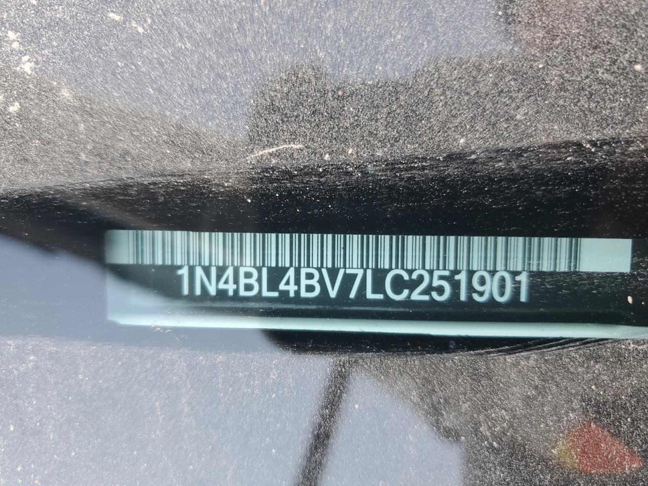 2020 Nissan Altima VIN 1N4BL4BV7LC251901 Copart auction photo, stripped / minor dent/scratches damage thumbnail 13