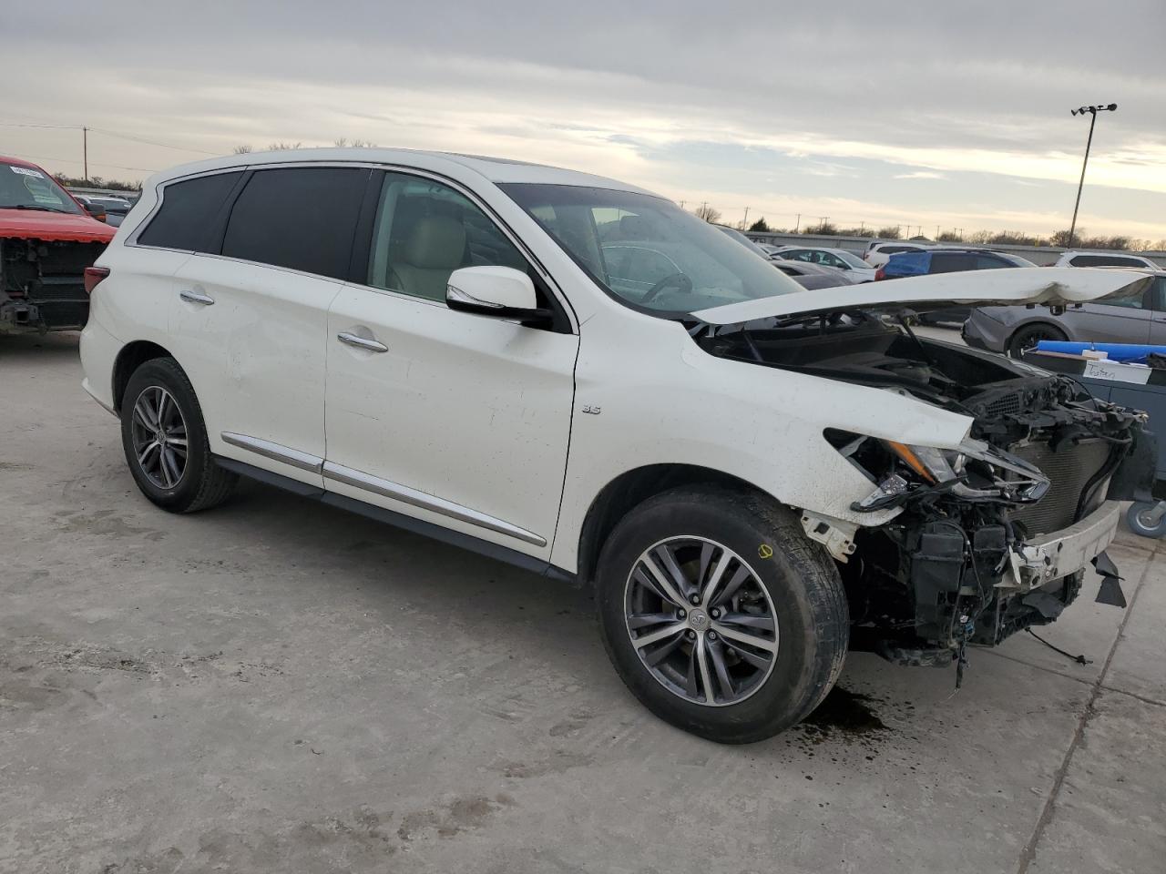 2016 Infiniti QX60 VIN 5N1AL0MN8GC505273 Copart auction photo, front end / hail damage thumbnail 4